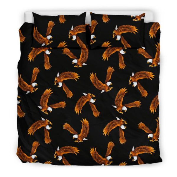 Eagle Black Pattern Print Duvet Cover Bedding Set - Payfisia