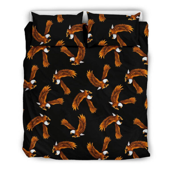 Eagle Black Pattern Print Duvet Cover Bedding Set - Payfisia