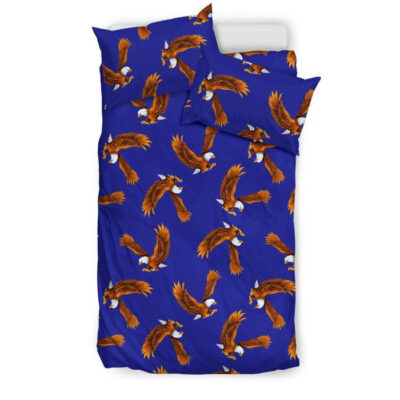 Eagle Blue Pattern Print Duvet Cover Bedding Set - Payfisia