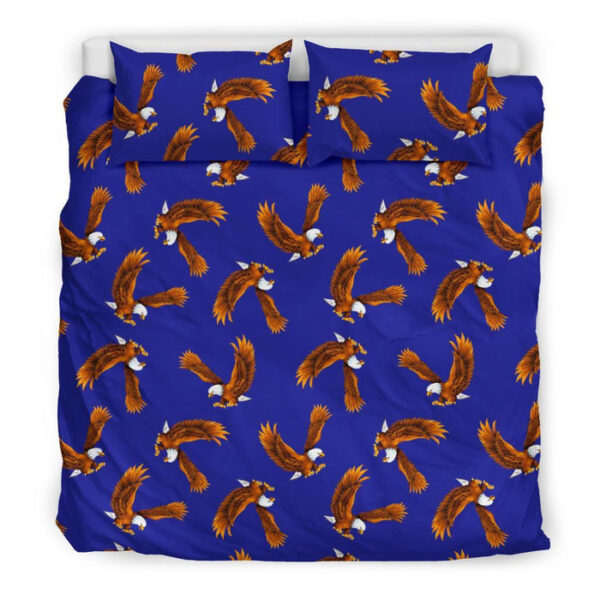 Eagle Blue Pattern Print Duvet Cover Bedding Set - Payfisia