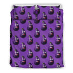 Eggplant Funny Pattern Print Duvet Cover Bedding Set - Payfisia