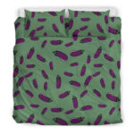 Eggplant Pattern Print Duvet Cover Bedding Set - Payfisia