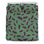 Eggplant Pattern Print Duvet Cover Bedding Set - Payfisia