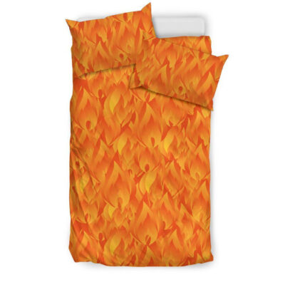 Flame Fire Pattern Print Duvet Cover Bedding Set - Payfisia