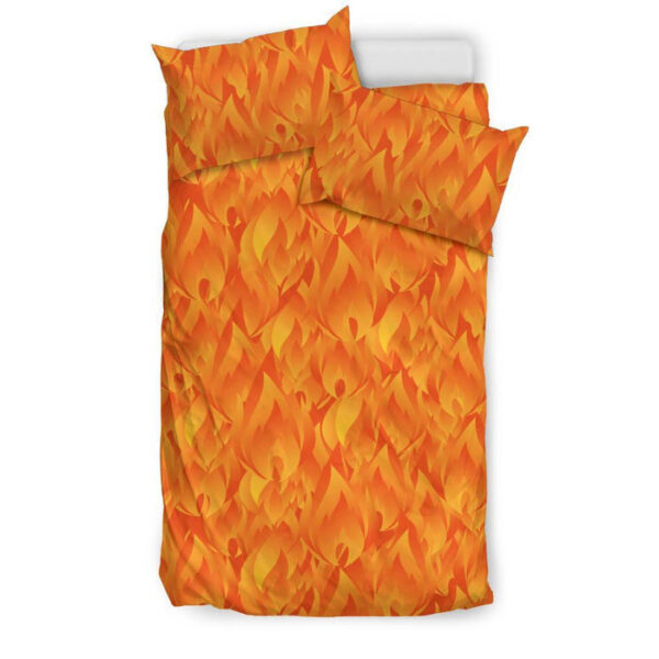 Flame Fire Pattern Print Duvet Cover Bedding Set - Payfisia