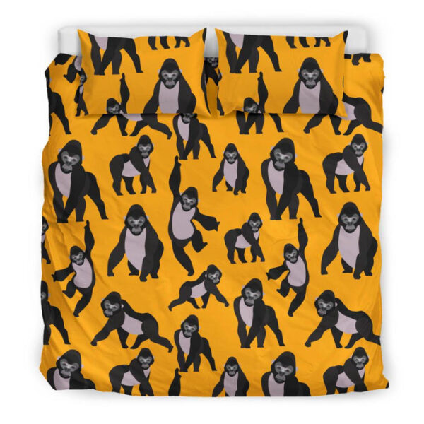 Gorilla Pattern Print Duvet Cover Bedding Set - Payfisia