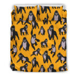 Gorilla Pattern Print Duvet Cover Bedding Set - Payfisia