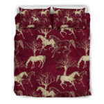Horse Print Pattern Duvet Cover Bedding Set - Payfisia