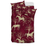 Horse Print Pattern Duvet Cover Bedding Set - Payfisia