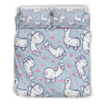 Llama Pattern Print Duvet Cover Bedding Set - Payfisia