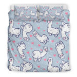 Llama Pattern Print Duvet Cover Bedding Set - Payfisia