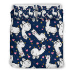 Llama Print Pattern Duvet Cover Bedding Set - Payfisia