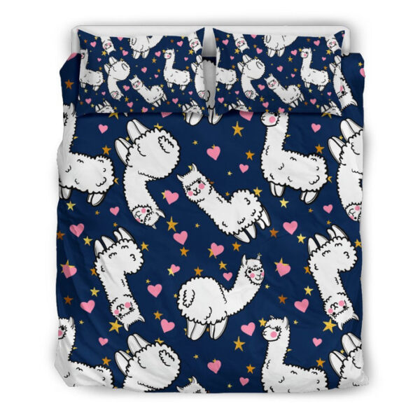 Llama Print Pattern Duvet Cover Bedding Set - Payfisia