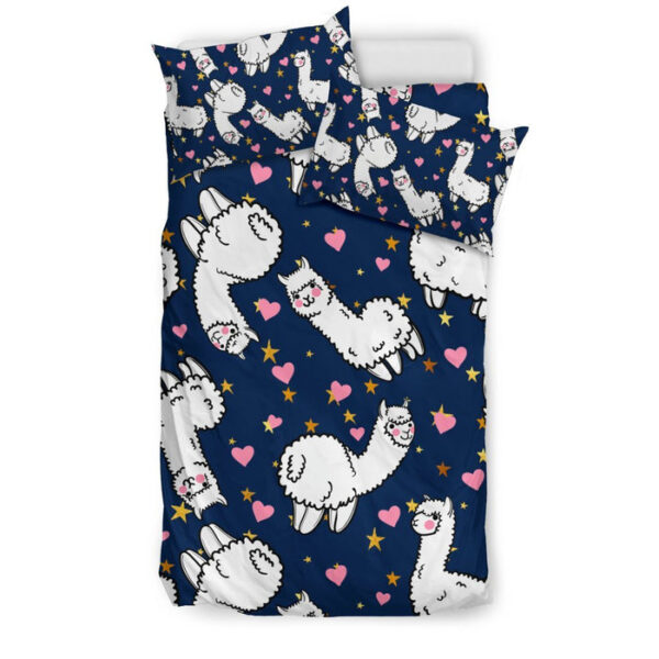 Llama Print Pattern Duvet Cover Bedding Set - Payfisia