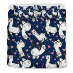 Llama Print Pattern Duvet Cover Bedding Set - Payfisia