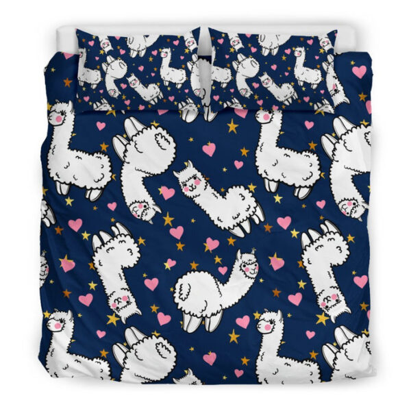 Llama Print Pattern Duvet Cover Bedding Set - Payfisia