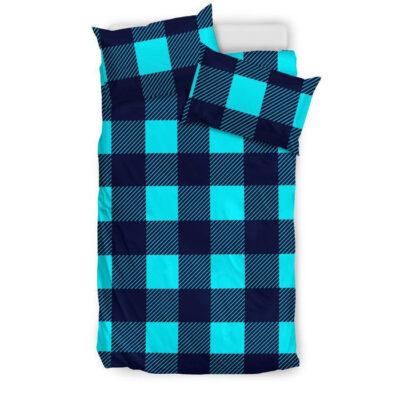 Lumberjack Blue Pattern Print Duvet Cover Bedding Set - Payfisia