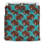 Mammoth Blue Pattern Print Duvet Cover Bedding Set - Payfisia