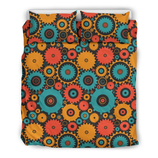 Mechanic Colorful Pattern Print Duvet Cover Bedding Set - Payfisia