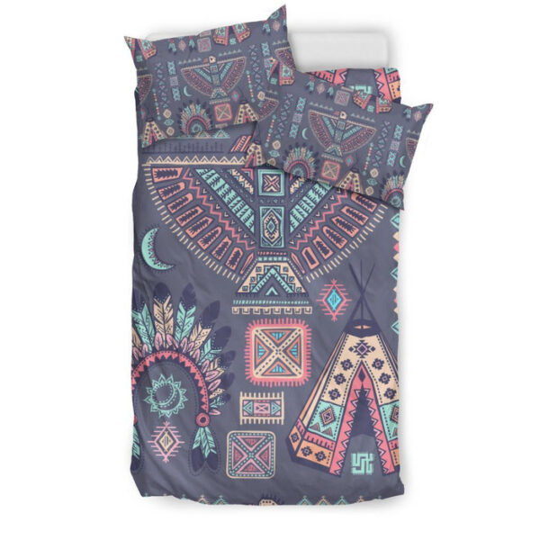 Navajo Native Aztec Indians American Tribal Print Duvet Cover Bedding Set - Payfisia
