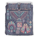 Navajo Native Aztec Indians American Tribal Print Duvet Cover Bedding Set - Payfisia