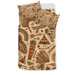 Navajo Tribal Aztec Native Indians American Print Duvet Cover Bedding Set - Payfisia