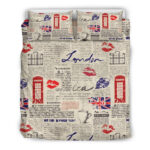 Newspaper Pattern Print Duvet Cover Bedding Set - Payfisia