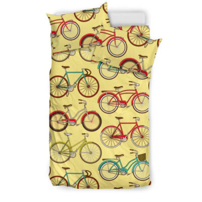 Pattern Print Bicycle Duvet Cover Bedding Set - Payfisia