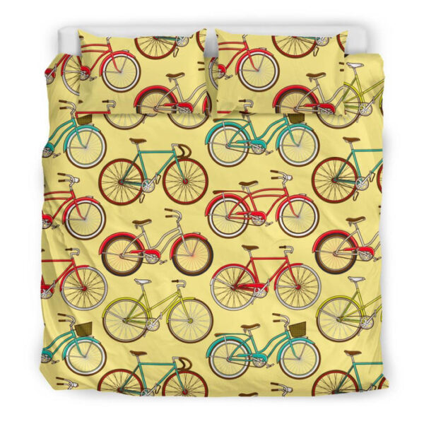 Pattern Print Bicycle Duvet Cover Bedding Set - Payfisia