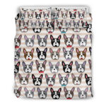 Pattern Print Boston Terrier Duvet Cover Bedding Set - Payfisia