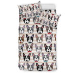 Pattern Print Boston Terrier Duvet Cover Bedding Set - Payfisia