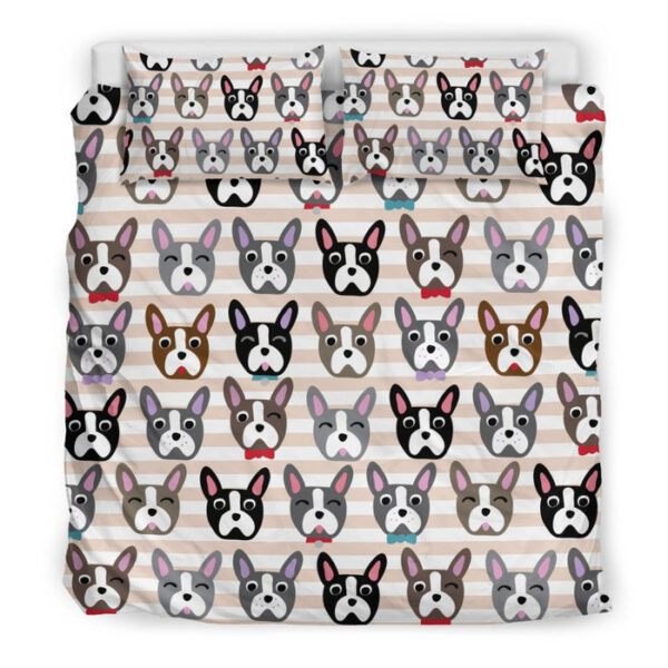Pattern Print Boston Terrier Duvet Cover Bedding Set - Payfisia