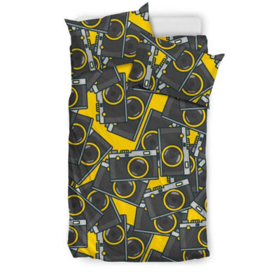 Pattern Print Camera Duvet Cover Bedding Set - Payfisia