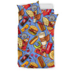 Pattern Print Fastfood Duvet Cover Bedding Set - Payfisia