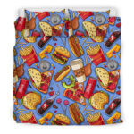 Pattern Print Fastfood Duvet Cover Bedding Set - Payfisia