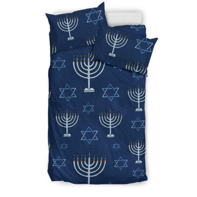 Pattern Print Hanukkah Duvet Cover Bedding Set - Payfisia