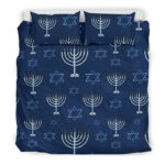 Pattern Print Hanukkah Duvet Cover Bedding Set - Payfisia