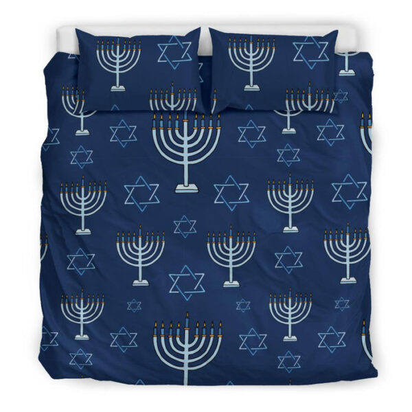 Pattern Print Hanukkah Duvet Cover Bedding Set - Payfisia