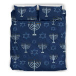 Pattern Print Hanukkah Duvet Cover Bedding Set - Payfisia