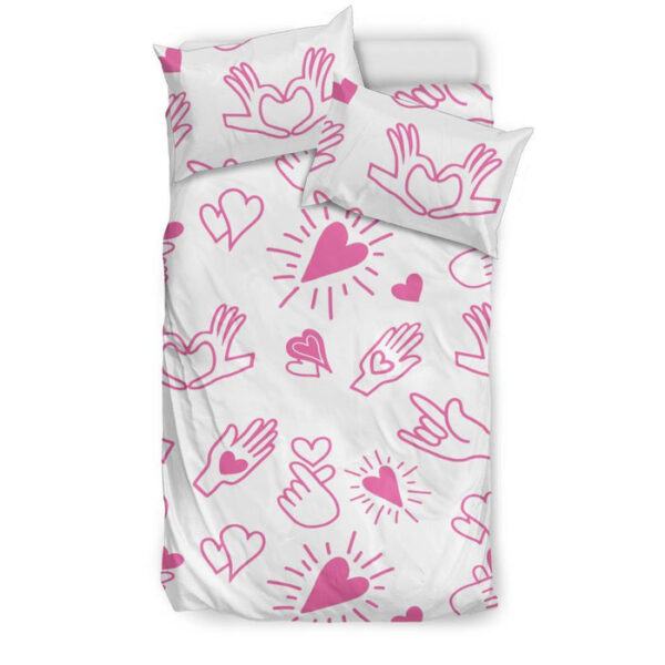 Pattern Print Sign Language Duvet Cover Bedding Set - Payfisia
