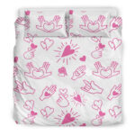 Pattern Print Sign Language Duvet Cover Bedding Set - Payfisia