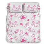 Pattern Print Sign Language Duvet Cover Bedding Set - Payfisia