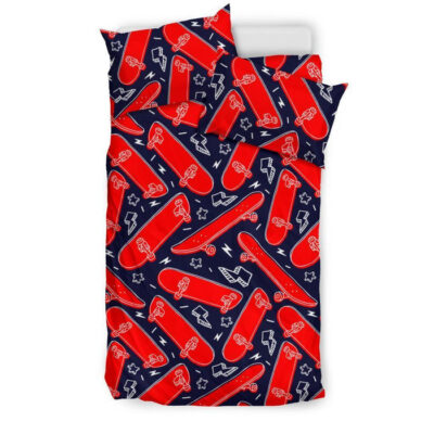 Pattern Print Skateboard Duvet Cover Bedding Set - Payfisia