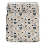 Pattern Print Teddy Bear Duvet Cover Bedding Set - Payfisia