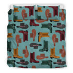 Pattern Print Western Cowboy Duvet Cover Bedding Set - Payfisia