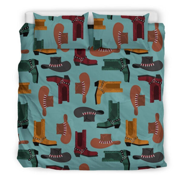 Pattern Print Western Cowboy Duvet Cover Bedding Set - Payfisia