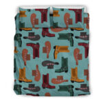 Pattern Print Western Cowboy Duvet Cover Bedding Set - Payfisia