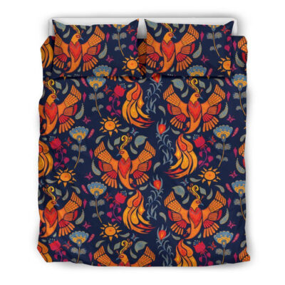 Phoenix Pattern Print Duvet Cover Bedding Set - Payfisia