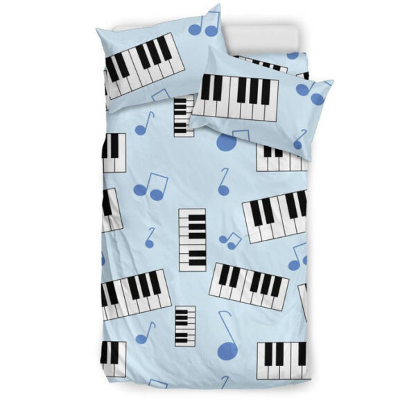 Piano Blue Pattern Print Duvet Cover Bedding Set - Payfisia
