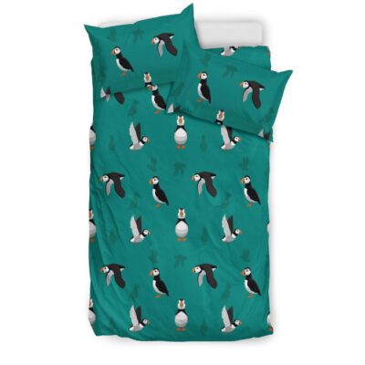 Puffin Pattern Print Duvet Cover Bedding Set - Payfisia